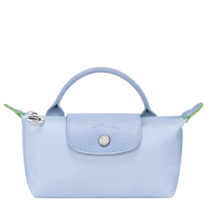 Longchamp Pouch Le Pliage Green Sky Blue