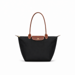 Longchamp Le Pliage Classic / Original Long Handle Black L