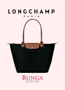 Longchamp Le Pliage Classic / Original Long Handle Black M