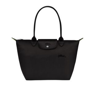 Longchamp Le Pliage Green Series Long Handle Black L