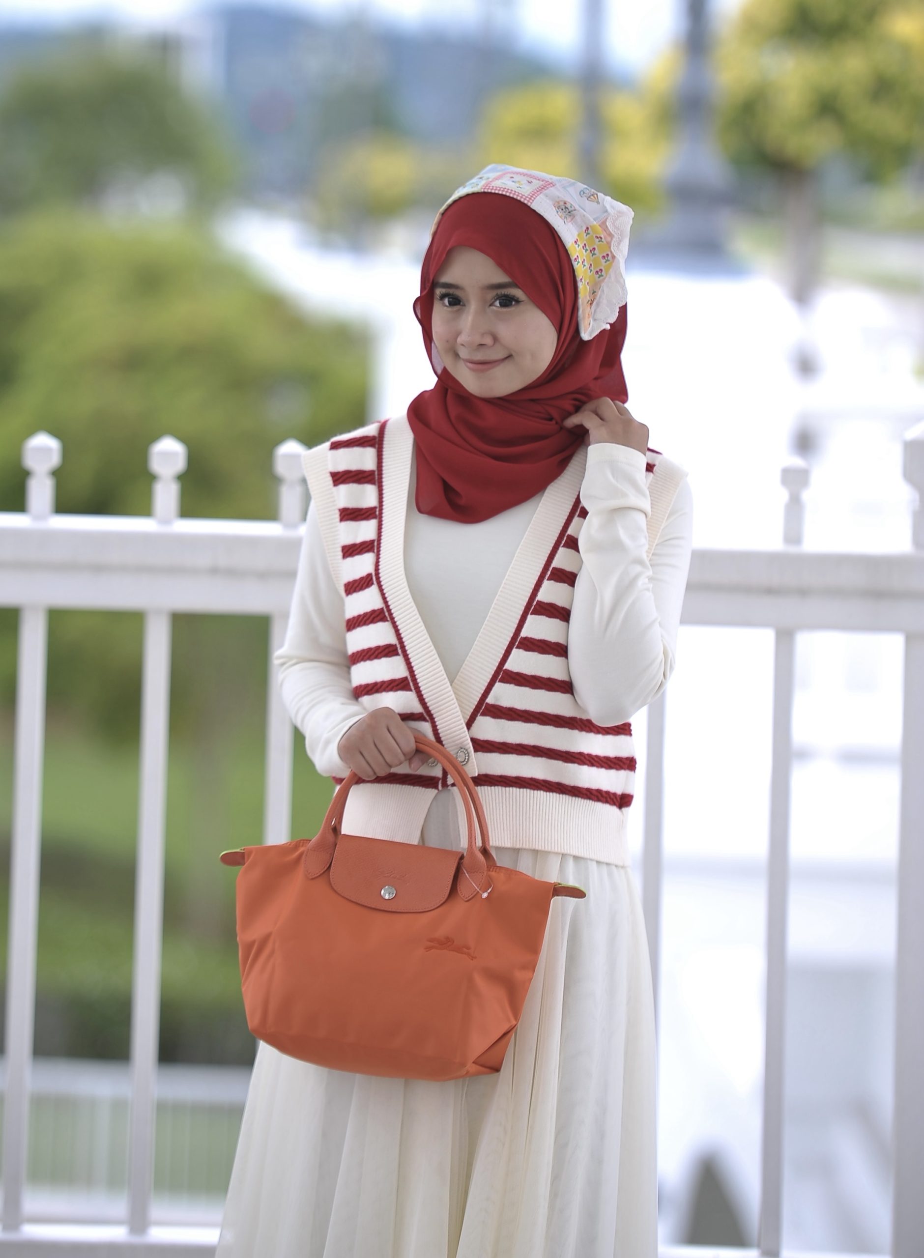 Longchamp Green S Short Handle Orange - Image 2