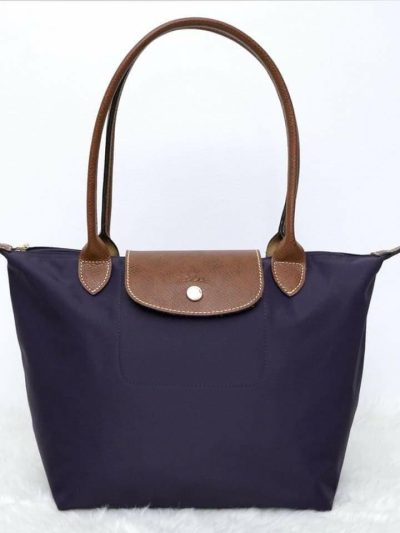 Longchamp Le Pliage Classic / Original Long Handle Bilberry L