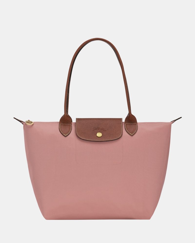 Longchamp Le Pliage Classic / Original Long Handle Pink Tea L