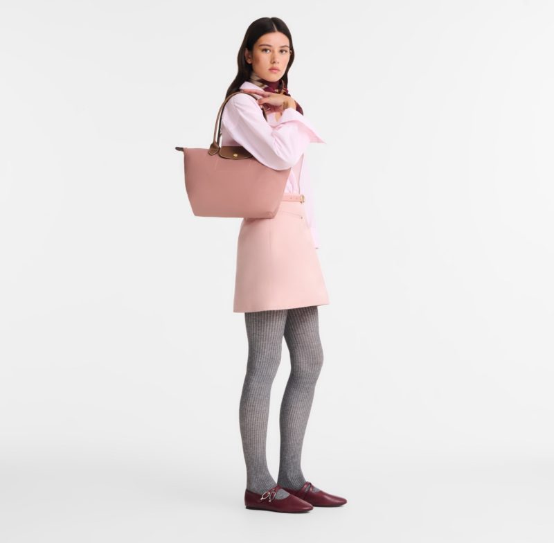 Longchamp Le Pliage Classic / Original Long Handle Pink Tea M - Image 2