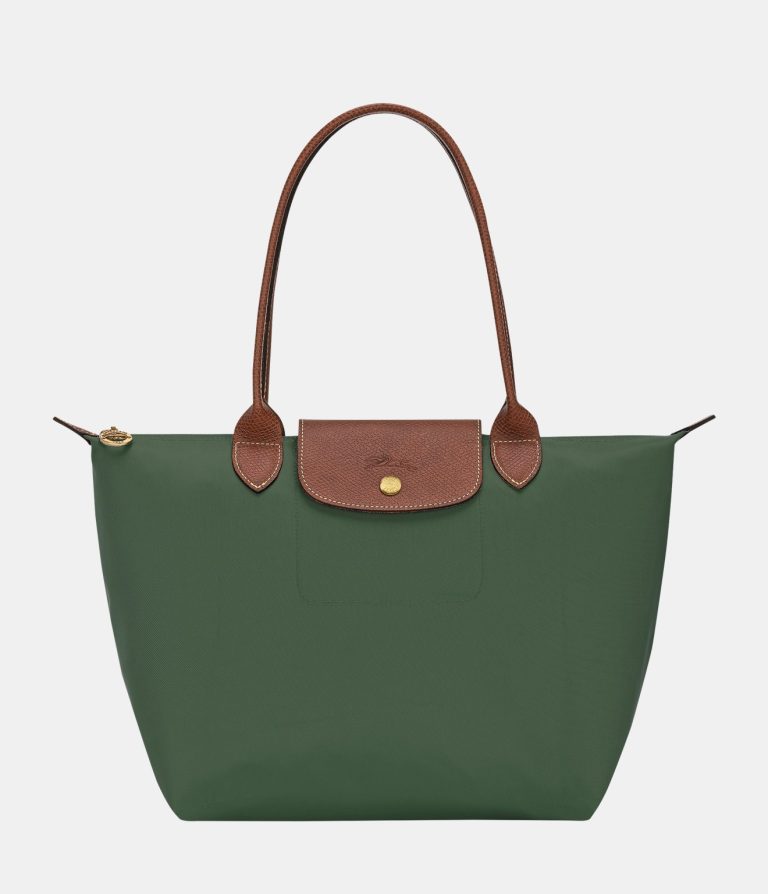 Longchamp Le Pliage Classic / Original Long Handle British Green M