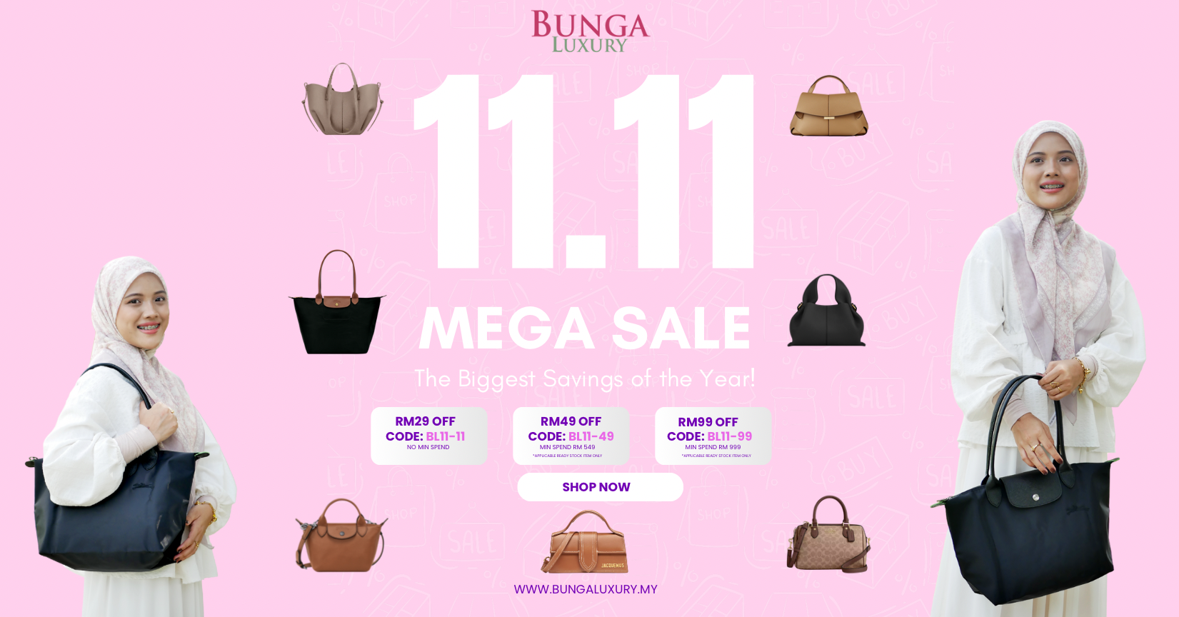 Black and White Modern 11.11 Mega Sale Instagram Post (1080 x 1080 px) (Facebook Ad)