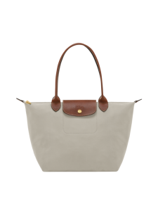 Longchamp Le Pliage Classic / Original Long Handle M Pebble Grey