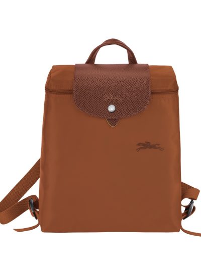 Longchamp Backpack Le Pliage Green Series Cognac