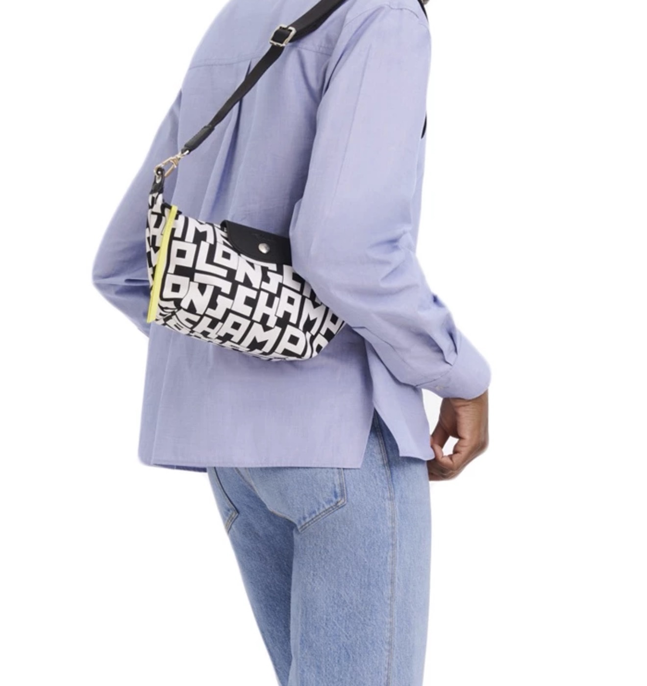 Longchamp LGP Crossbody Bag White - Image 3