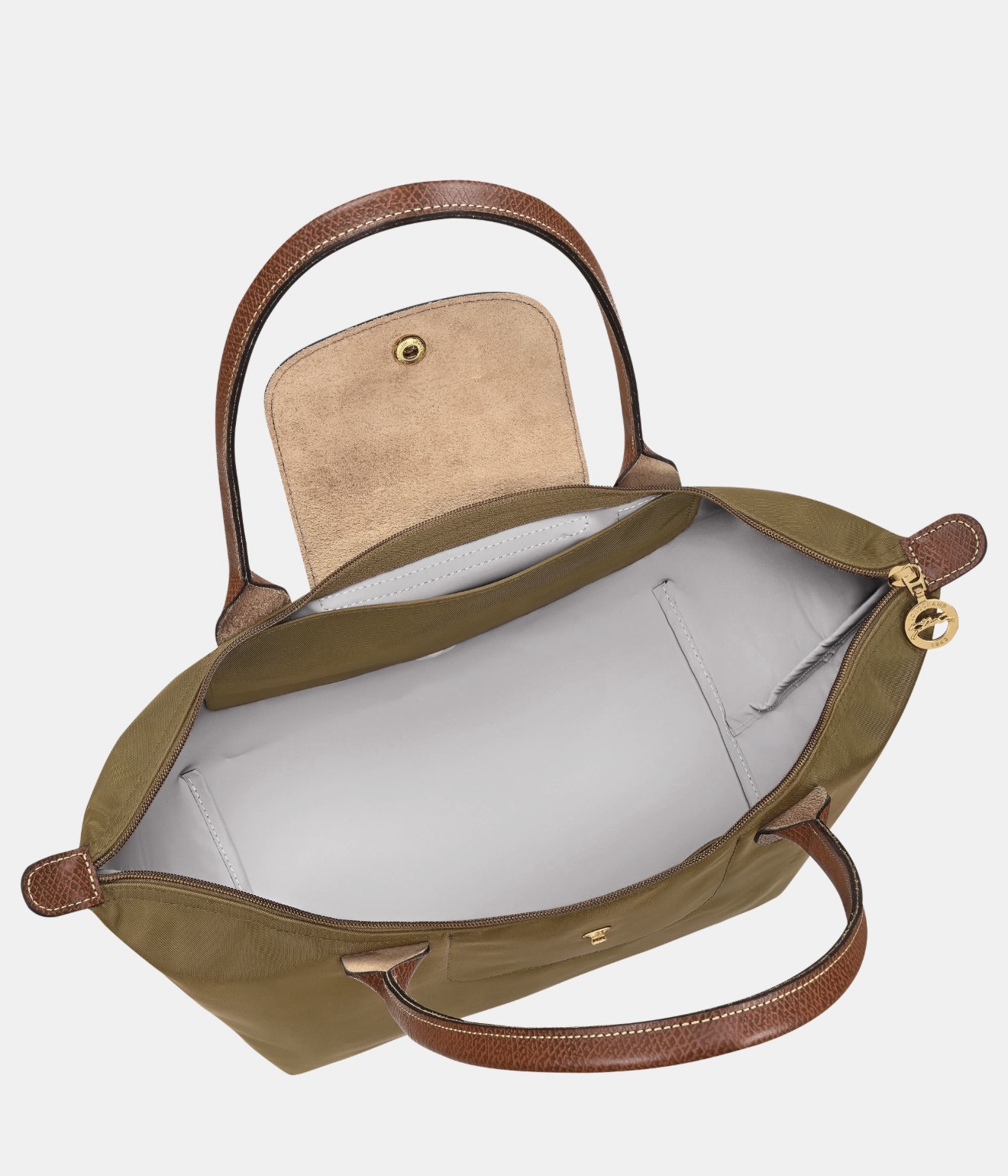 Pre Order Longchamp Le Pliage Classic / Original Long Handle Olive L - Image 2