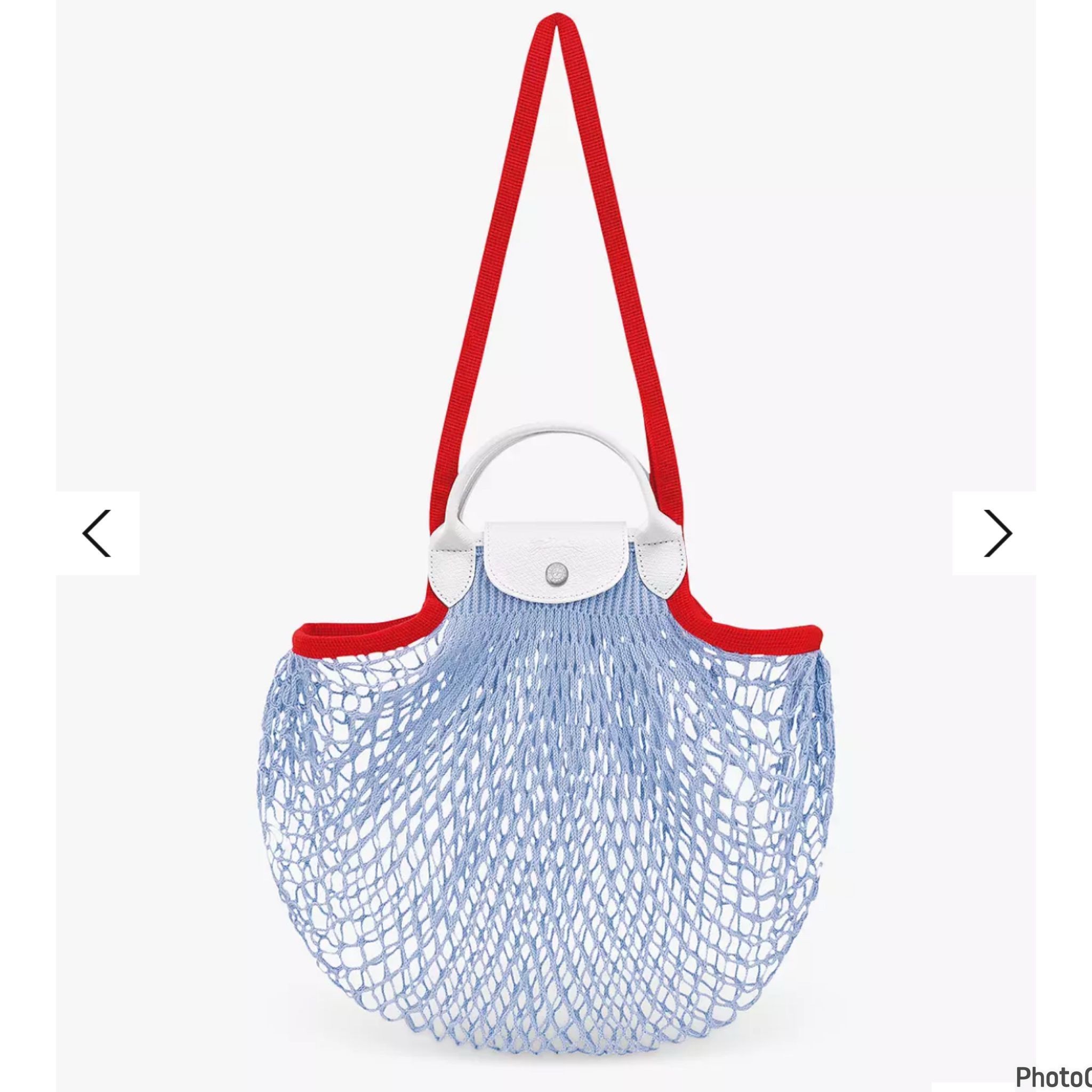 Longchamp Filet L Navy Skyblue