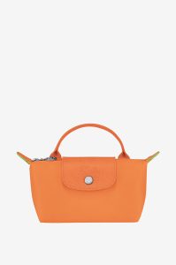 Longchamp Pouch Le Pliage Green Orange