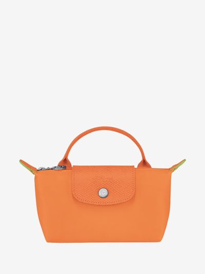 Longchamp Pouch Le Pliage Green Orange