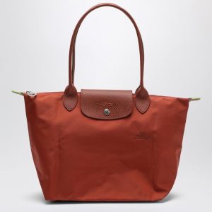 Pre Order Longchamp Le Pliage Green Series Long Handle Chestnut L