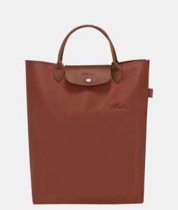 Longchamp Le Pliage Green Medium Tote (Cabas) Chestnut