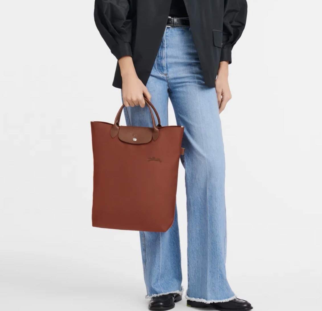 Longchamp Le Pliage Green Medium Tote (Cabas) Chestnut - Image 2