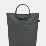 Longchamp Le Pliage Green Medium Tote (Cabas) Graphite